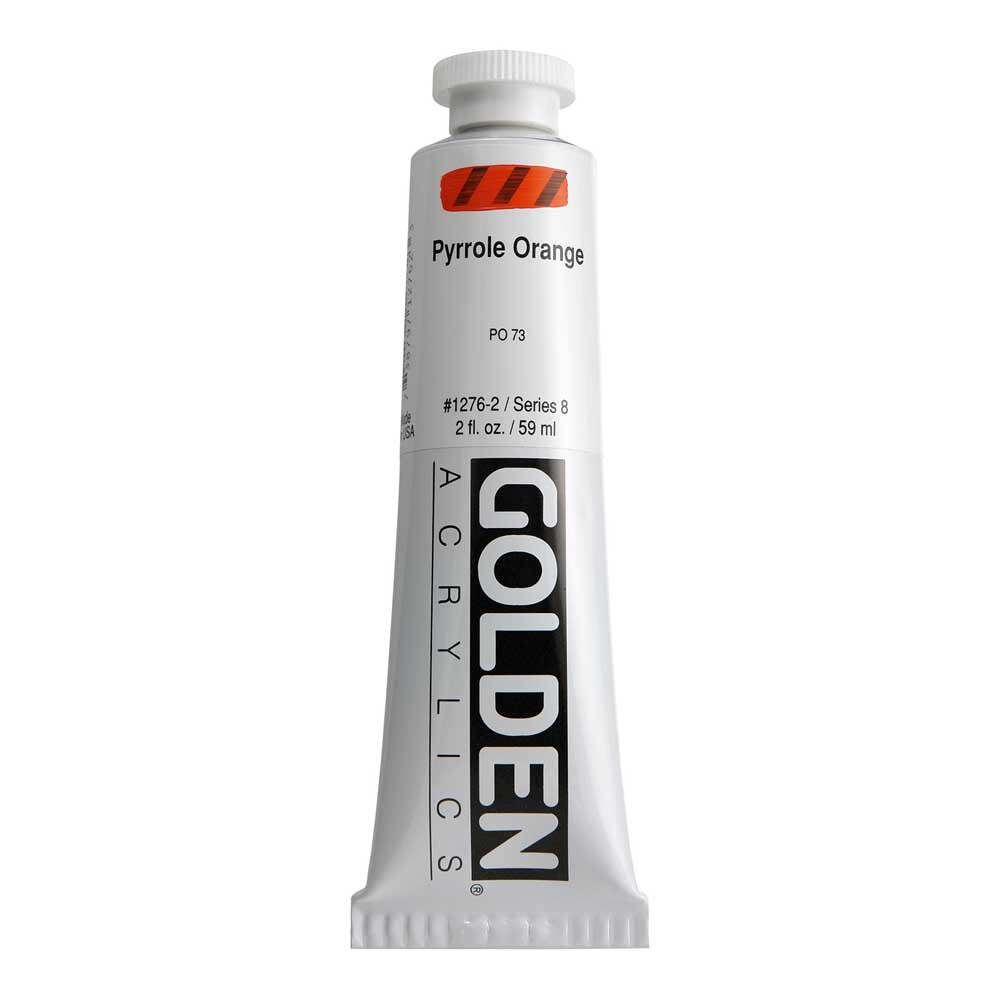 Golden Heavy Body Acrylic Tube 2oz Pyrrol Orange